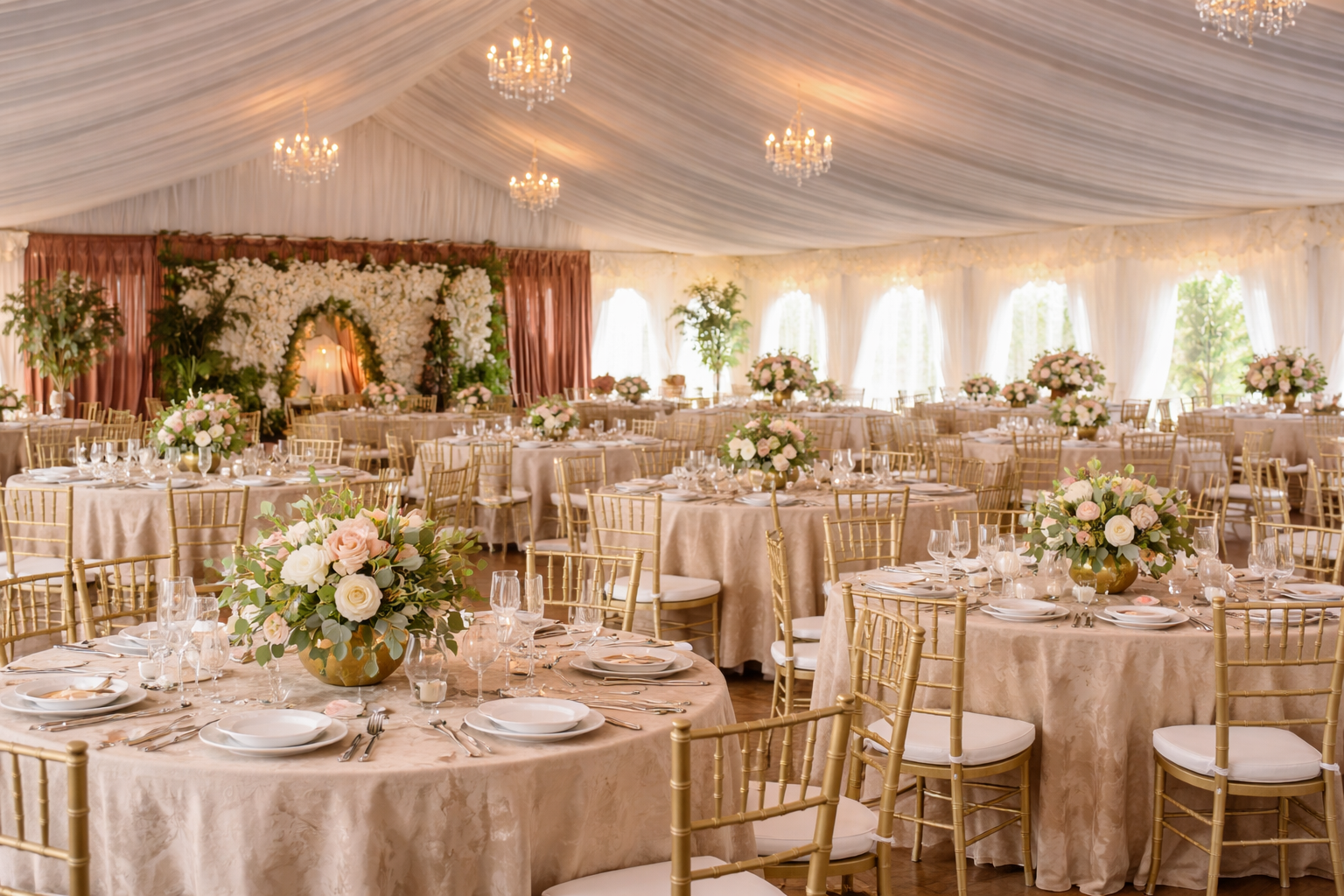 Premium wedding venue styling